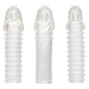 3-Piece Textured Penis Extension Sleeve Kit