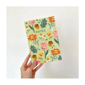 A5 Flower Faces Notebook