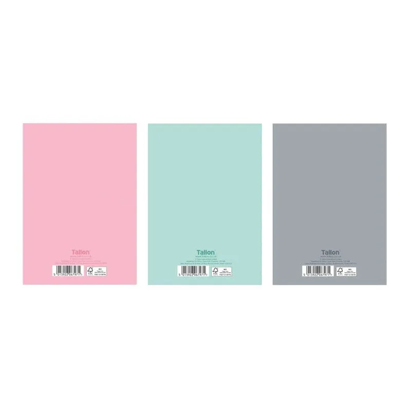 A5 Pastel Ruled Hardback Book - Assorted Notebook Journal Diary Writing Office