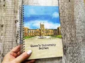 A5 Ring bound Queen's University Belfast Notebook or Planner