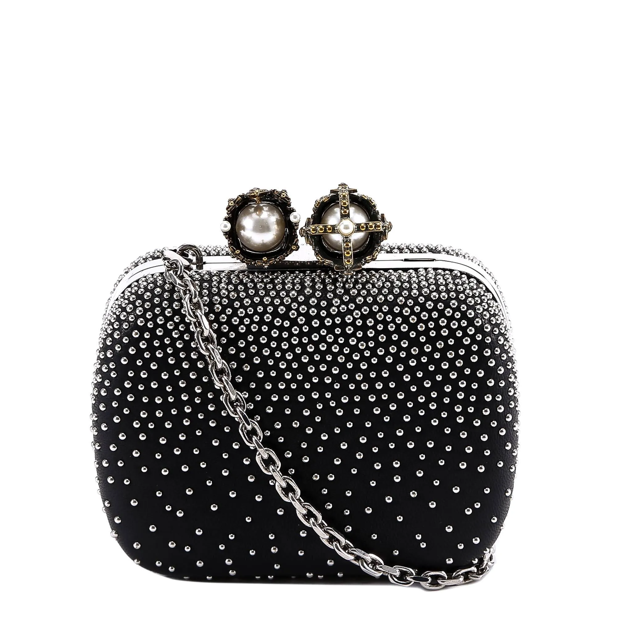 Alexander McQueen King And Queen Skull Clutch Bag