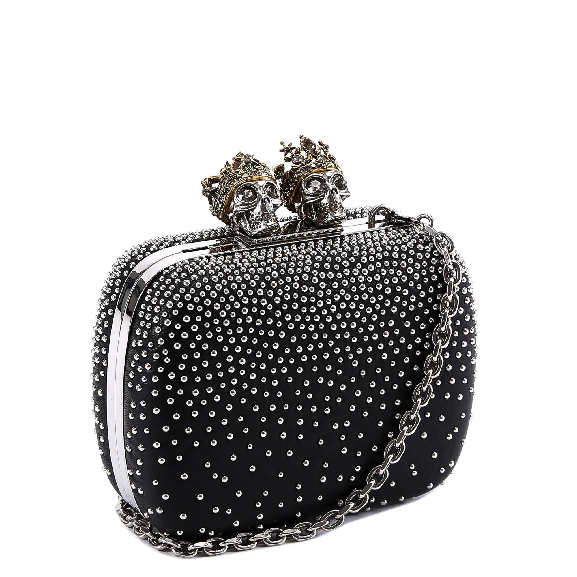 Alexander McQueen King And Queen Skull Clutch Bag