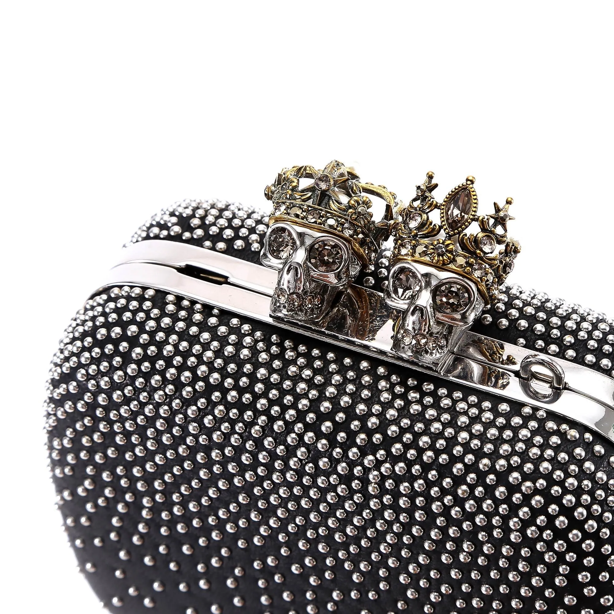 Alexander McQueen King And Queen Skull Clutch Bag