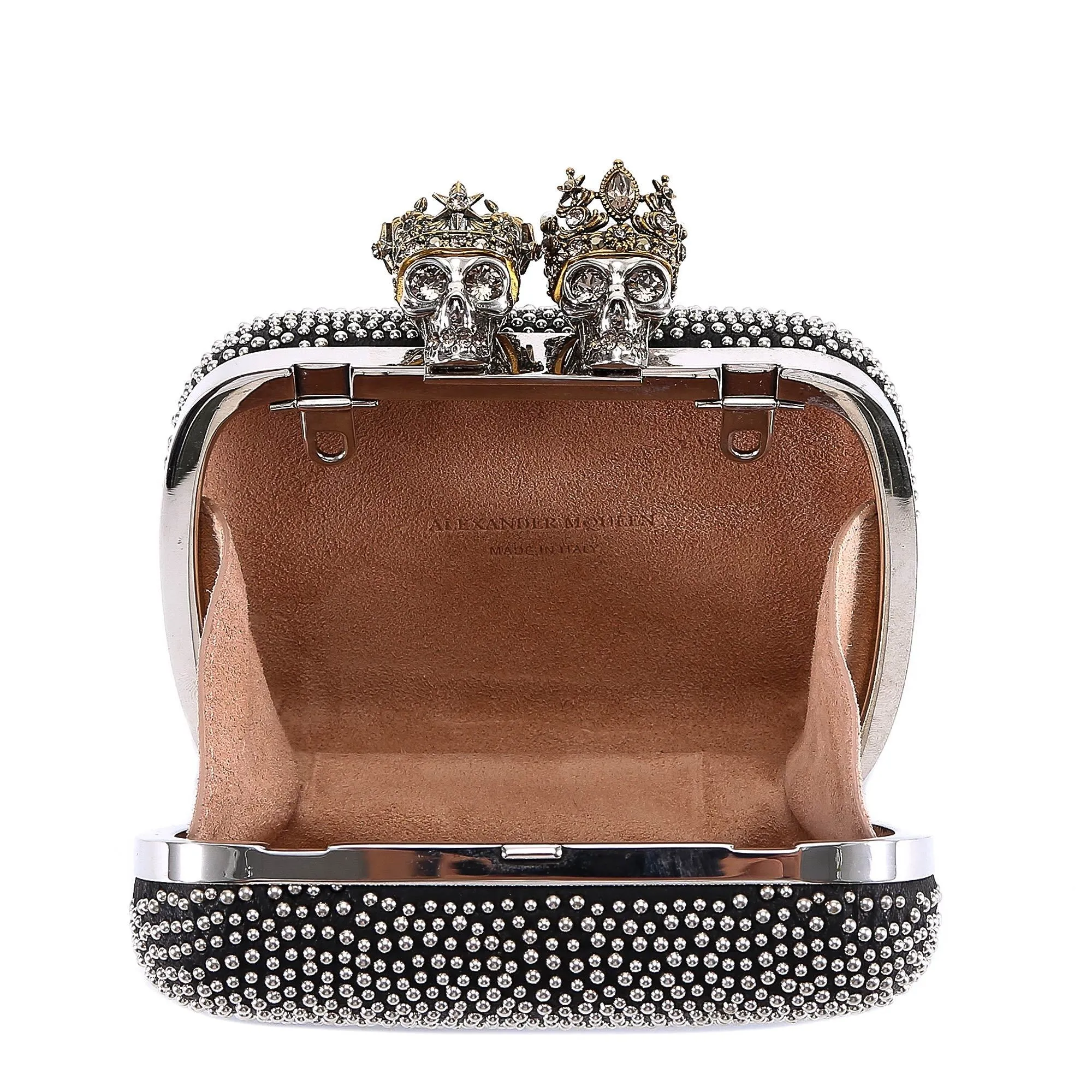 Alexander McQueen King And Queen Skull Clutch Bag
