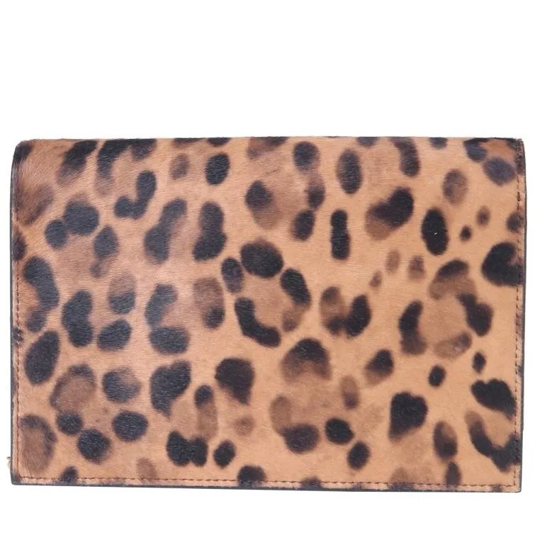 Alexander McQueen Leopard Print Skull Clutch Bag