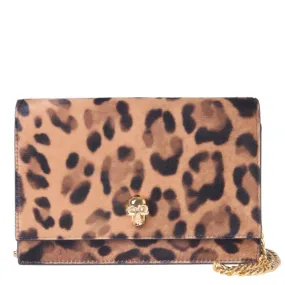 Alexander McQueen Leopard Print Skull Clutch Bag