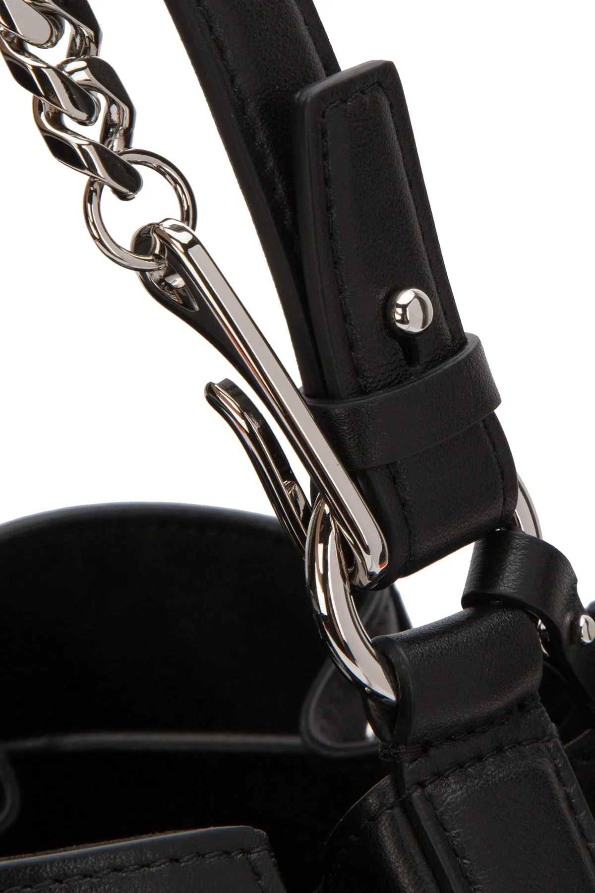 Alexander McQueen Logo Printed Bucket Bag