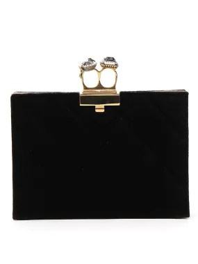Alexander McQueen Quilted Double Ring Clutch Bag
