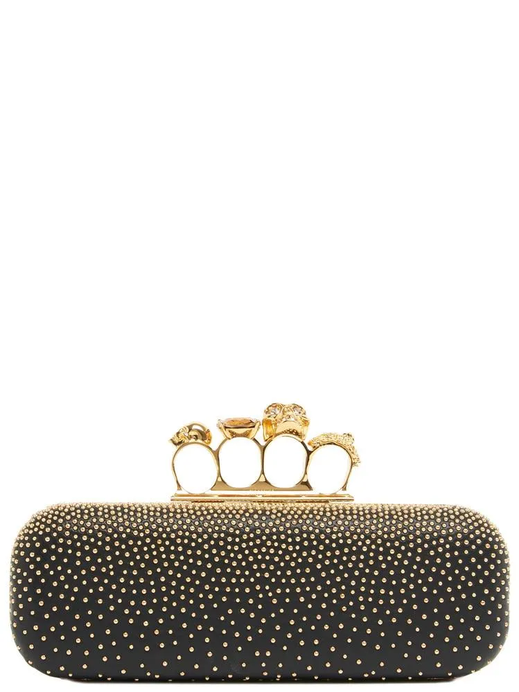Alexander McQueen Skull Rings Clutch Bag