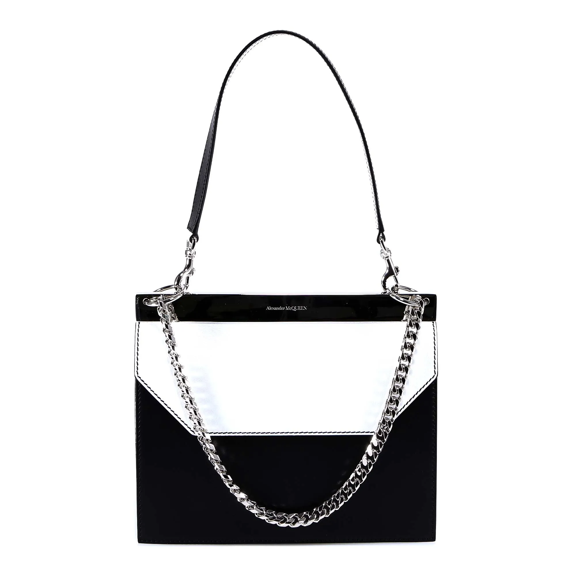 Alexander McQueen Two Tone Drop Chain Shoulder Bag