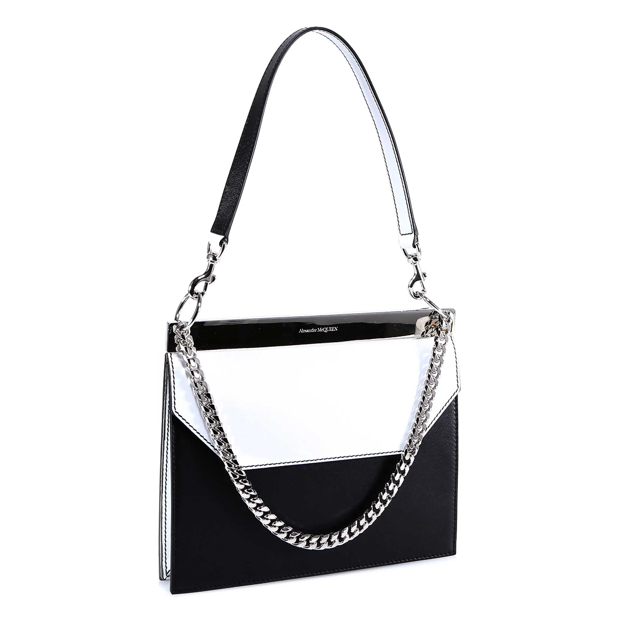 Alexander McQueen Two Tone Drop Chain Shoulder Bag