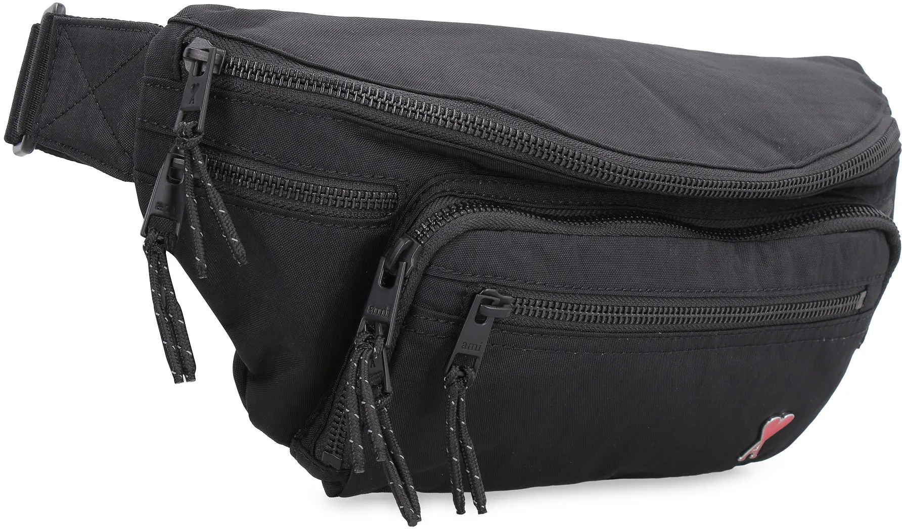 AMI Logo Embroidered Zipped Belt Bag