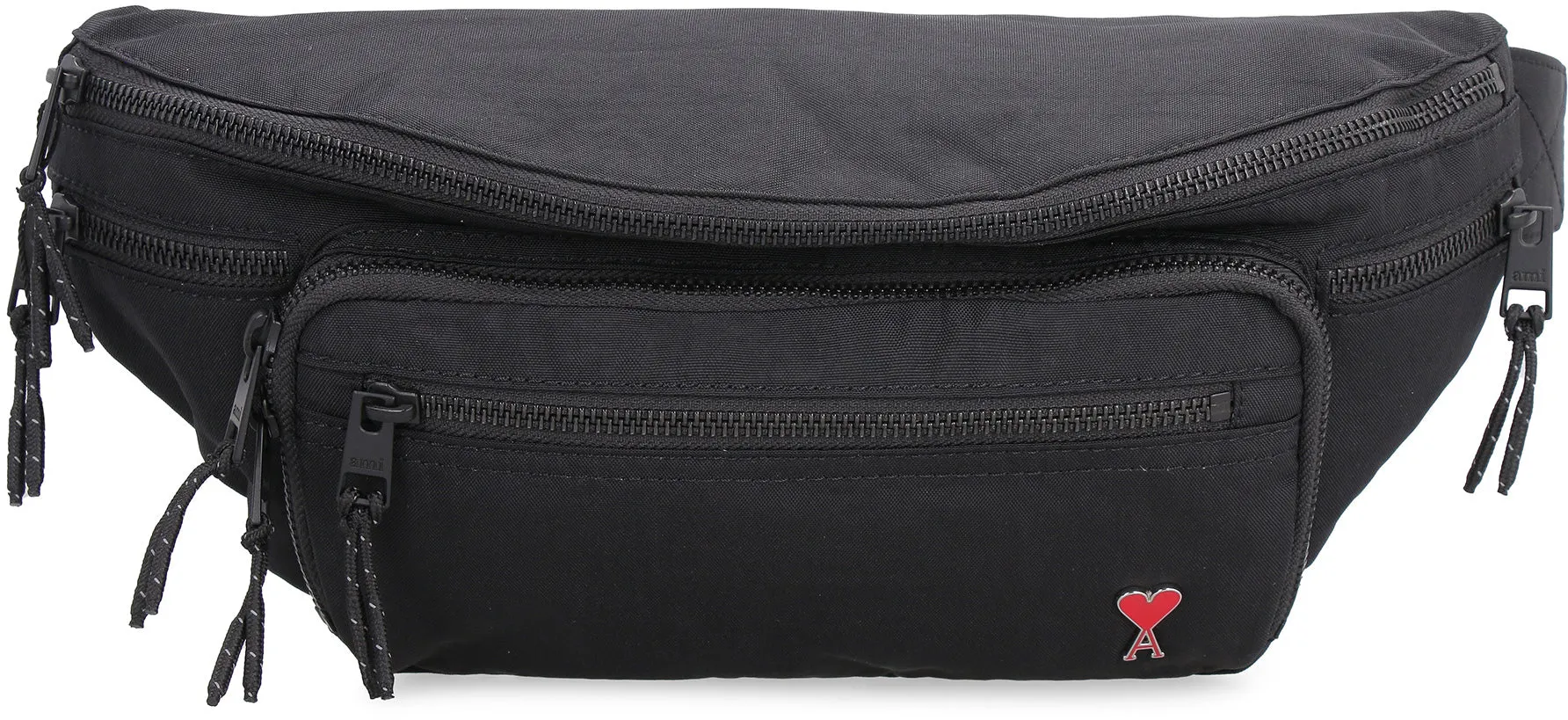 AMI Logo Embroidered Zipped Belt Bag