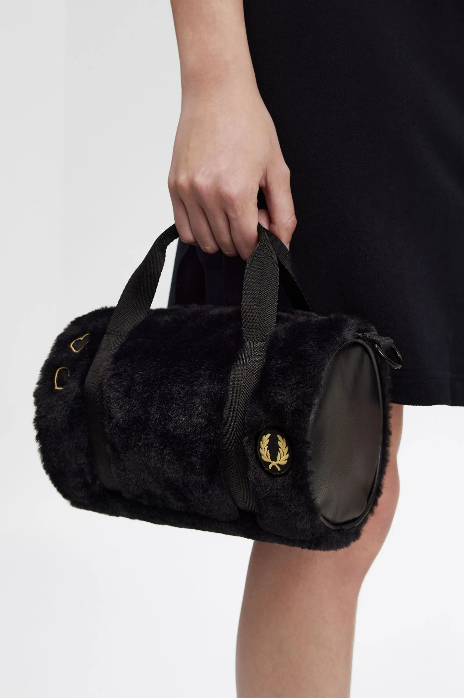 Amy Winehouse Mini Fur Barrel Bag