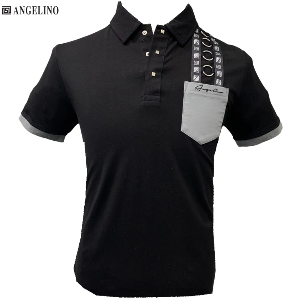 Angelino Jones Black Golfer Shirt