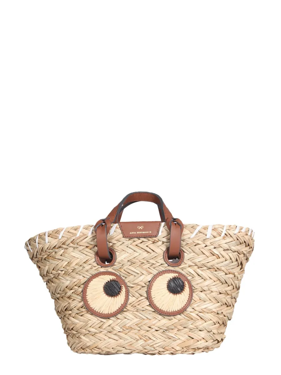 Anya Hindmarch Eyes Straw Tote Bag