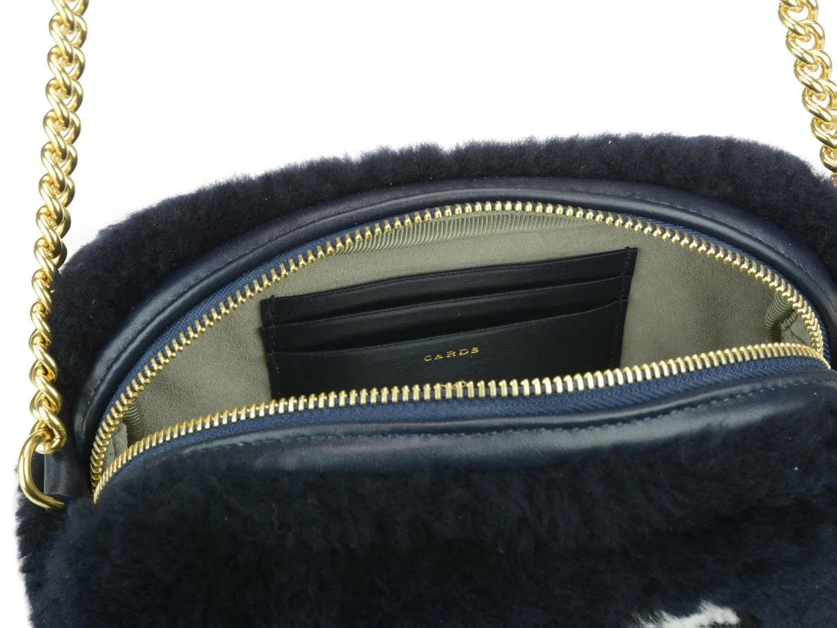 Anya Hindmarch Shearling Eyes Crossbody Bag