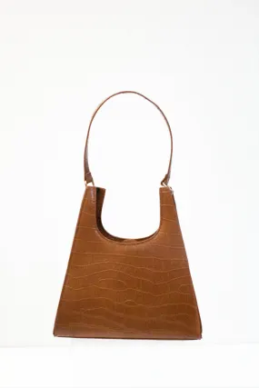 ARIES Tan Faux Croc Bag