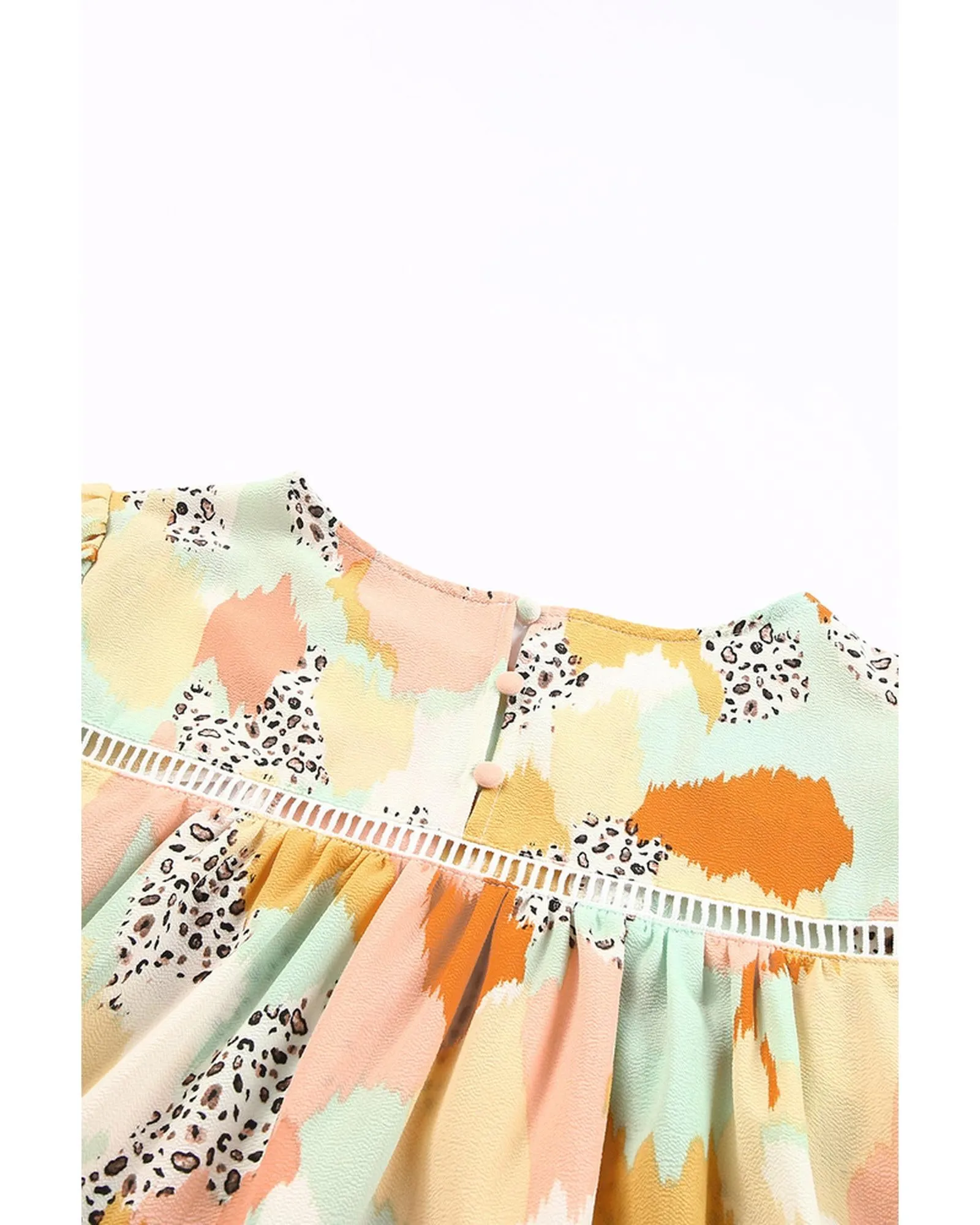 Azura Exchange Abstract Printed Long Sleeve Blouse - S