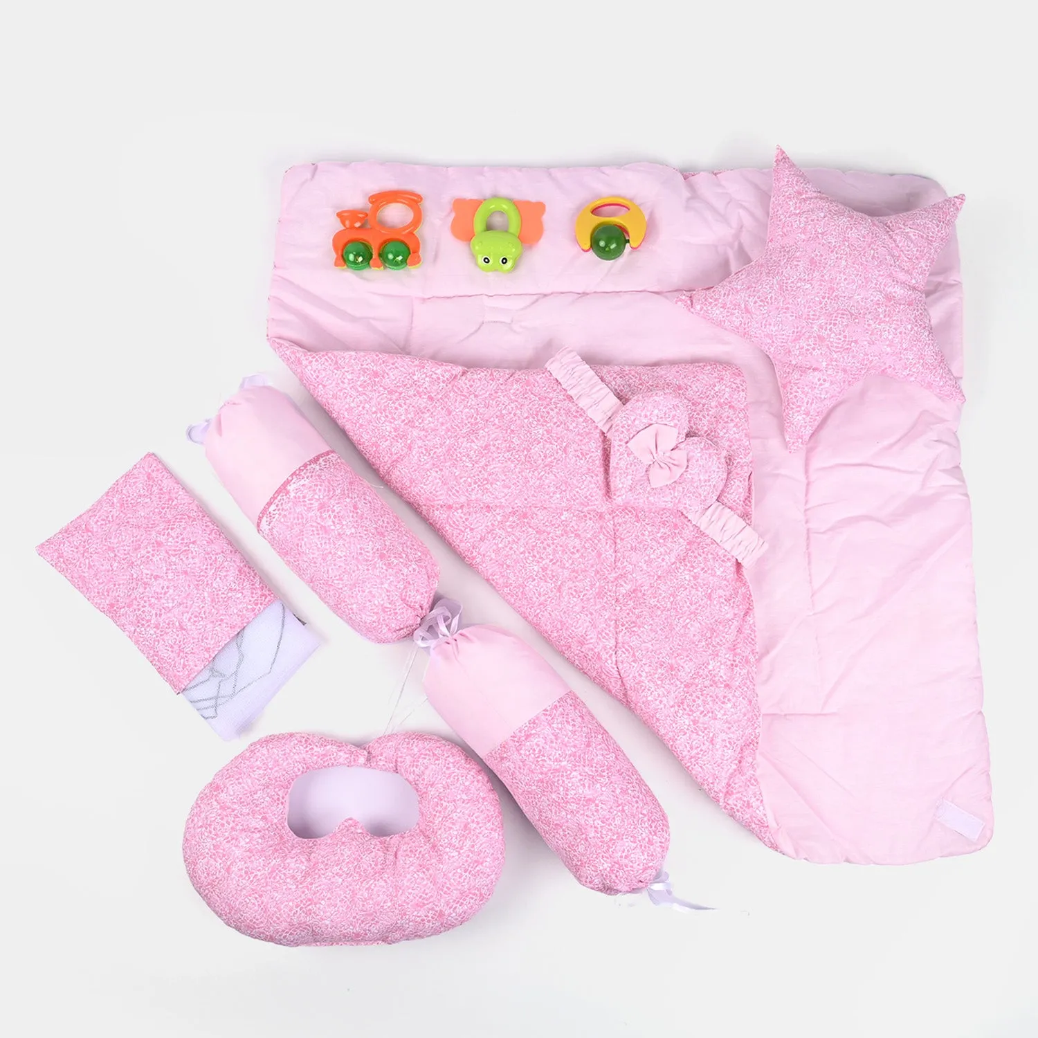 Baby Carry Nest 8PCs Set | Pink