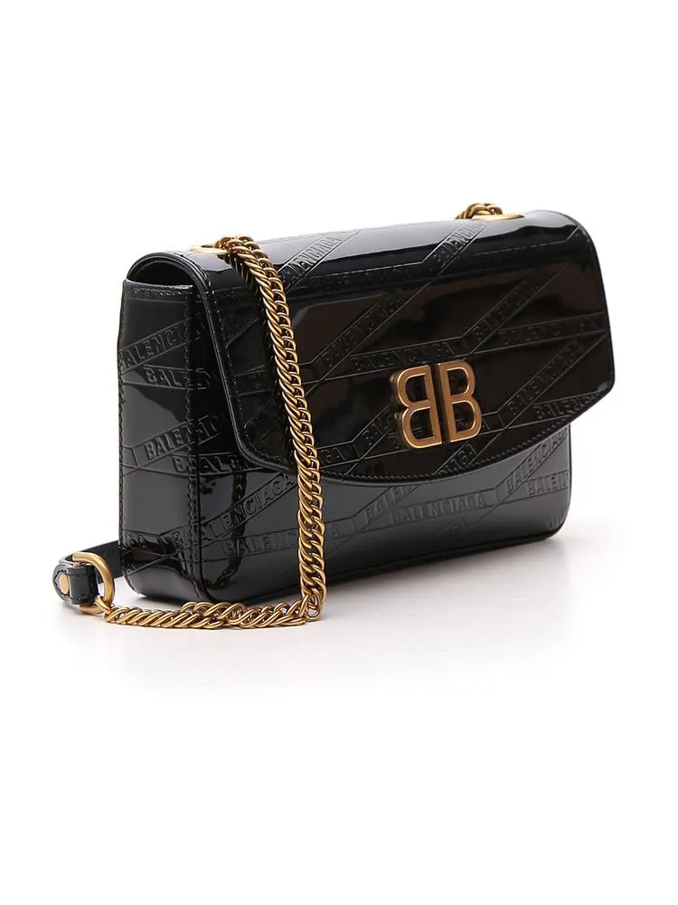 Balenciaga BB Logo Imprinted Shoulder Bag