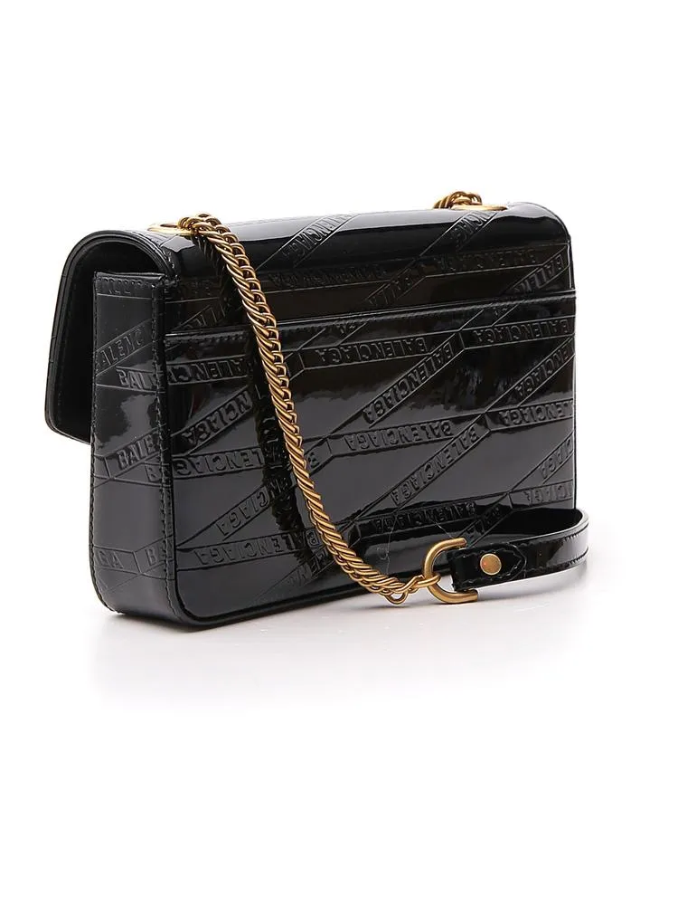 Balenciaga BB Logo Imprinted Shoulder Bag