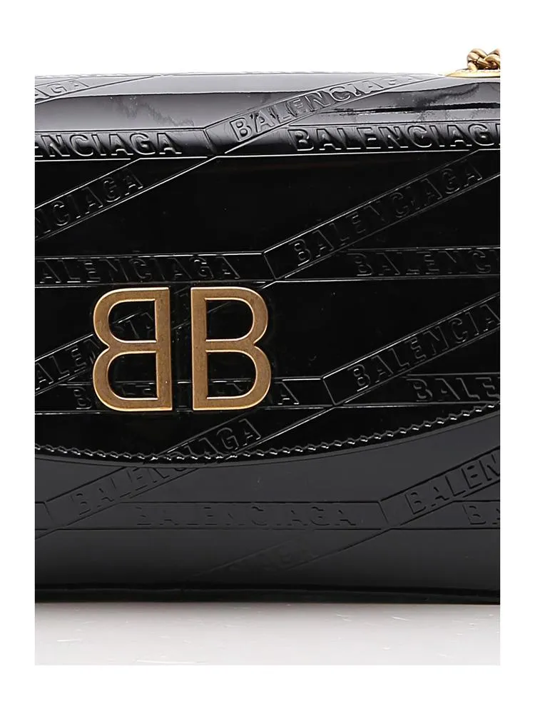 Balenciaga BB Logo Imprinted Shoulder Bag