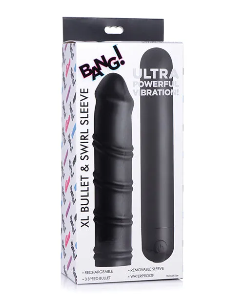 Bang! Xl Bullet & Swirl Silicone Sleeve