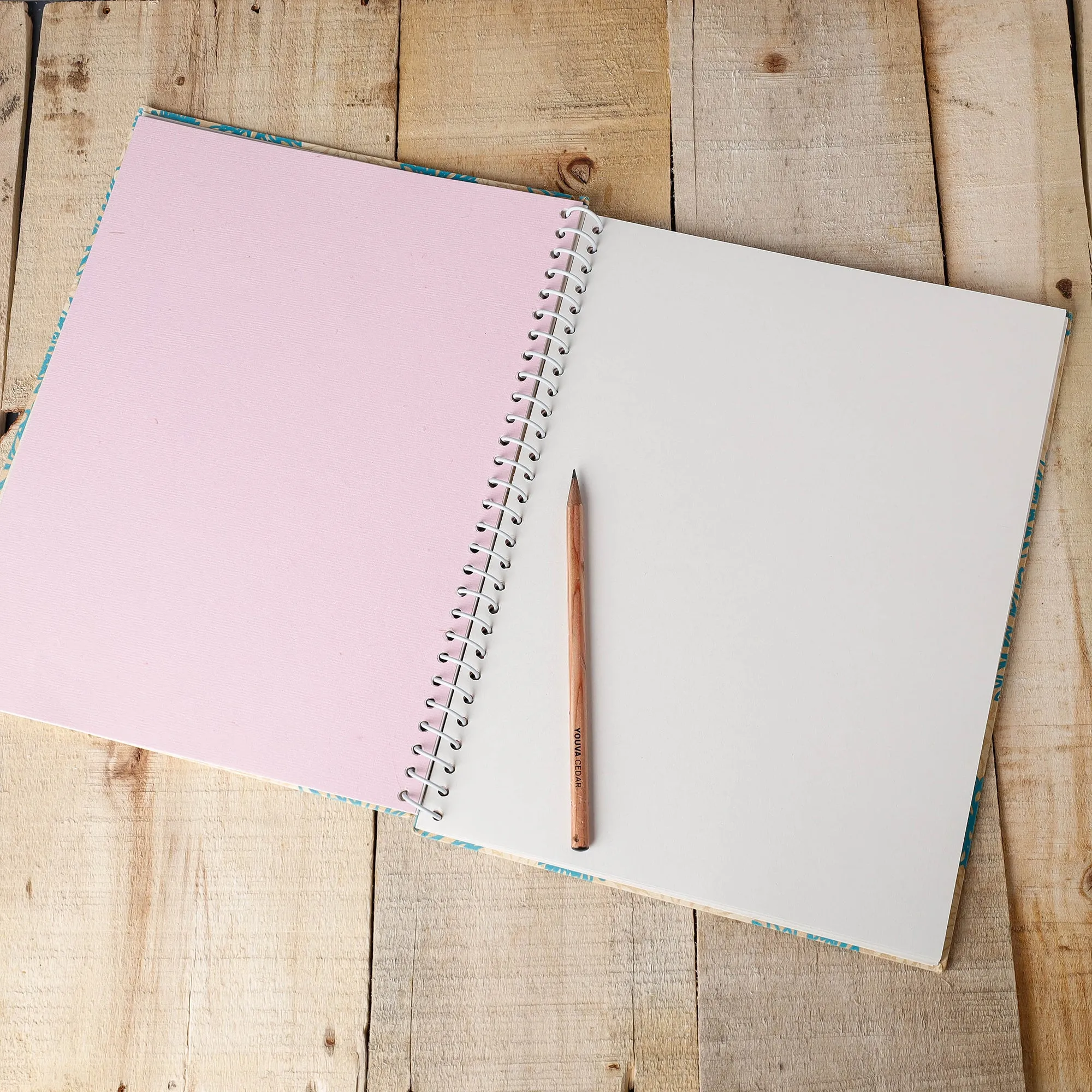 Beige - Sukriti Handmade Classic Spiral Notebook (Large)