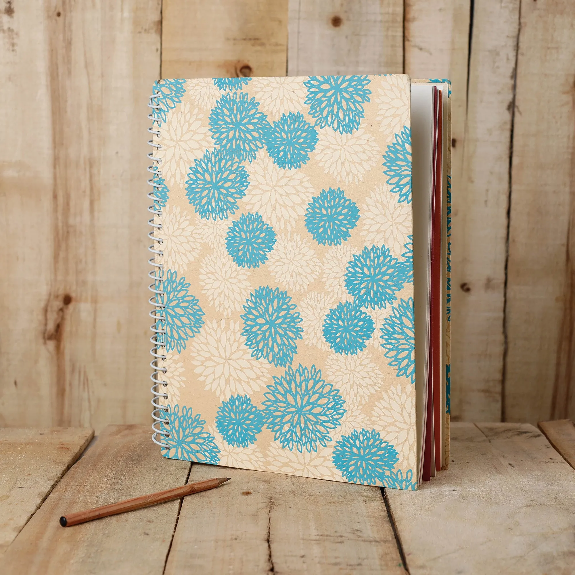 Beige - Sukriti Handmade Classic Spiral Notebook (Large)
