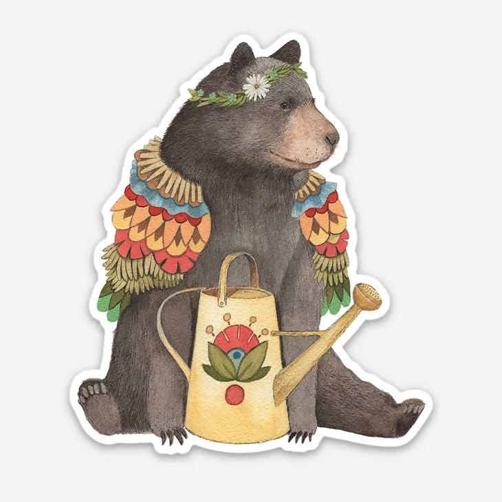 Bernice's Bear Watering Can Sticker