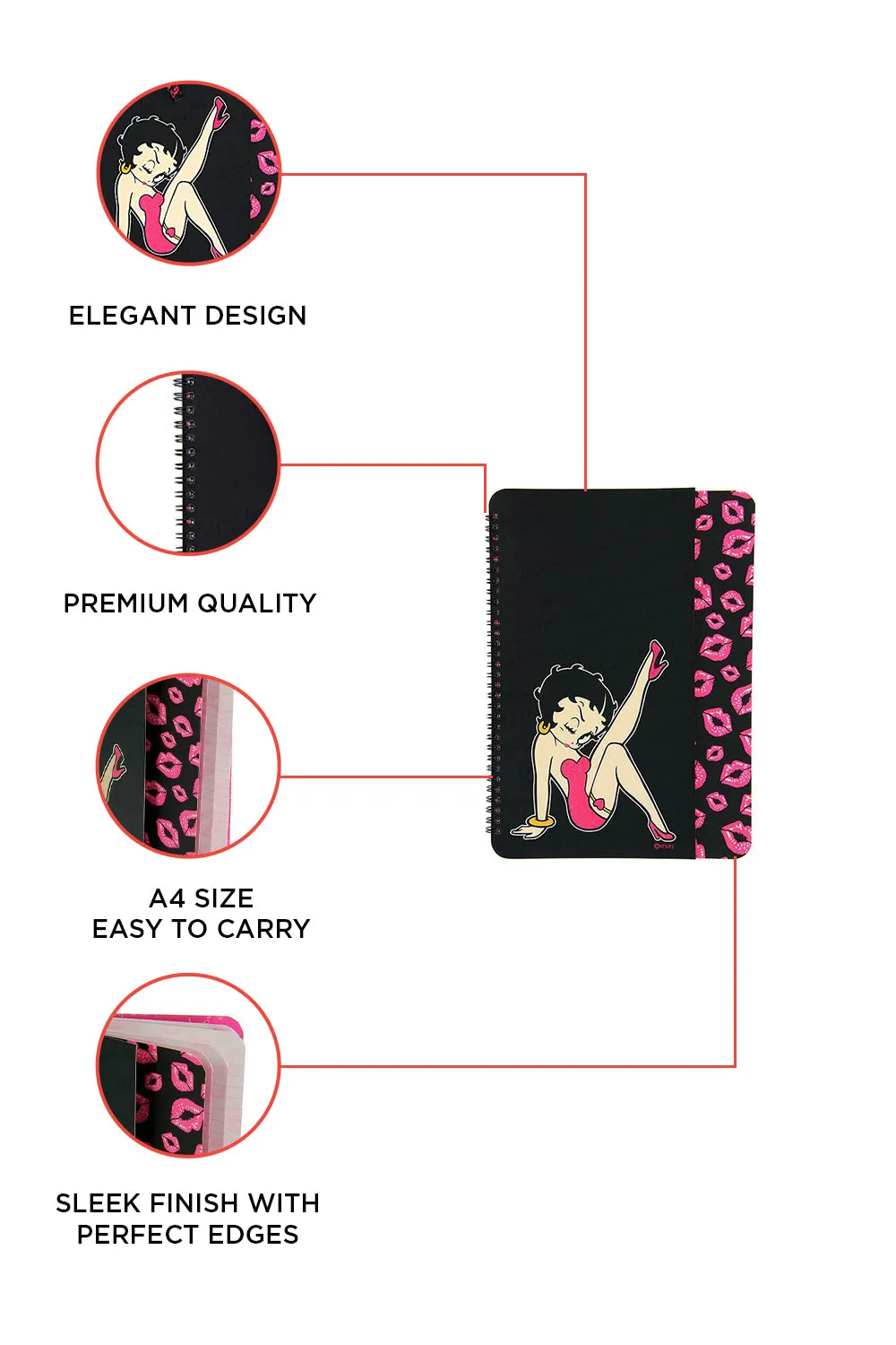 Betty Boop Stepping Out A4 Spiral Note Book