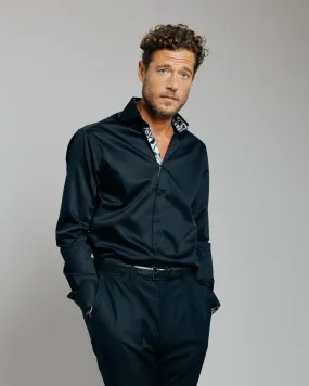 Black with Exotic Zebras Accents Shirt