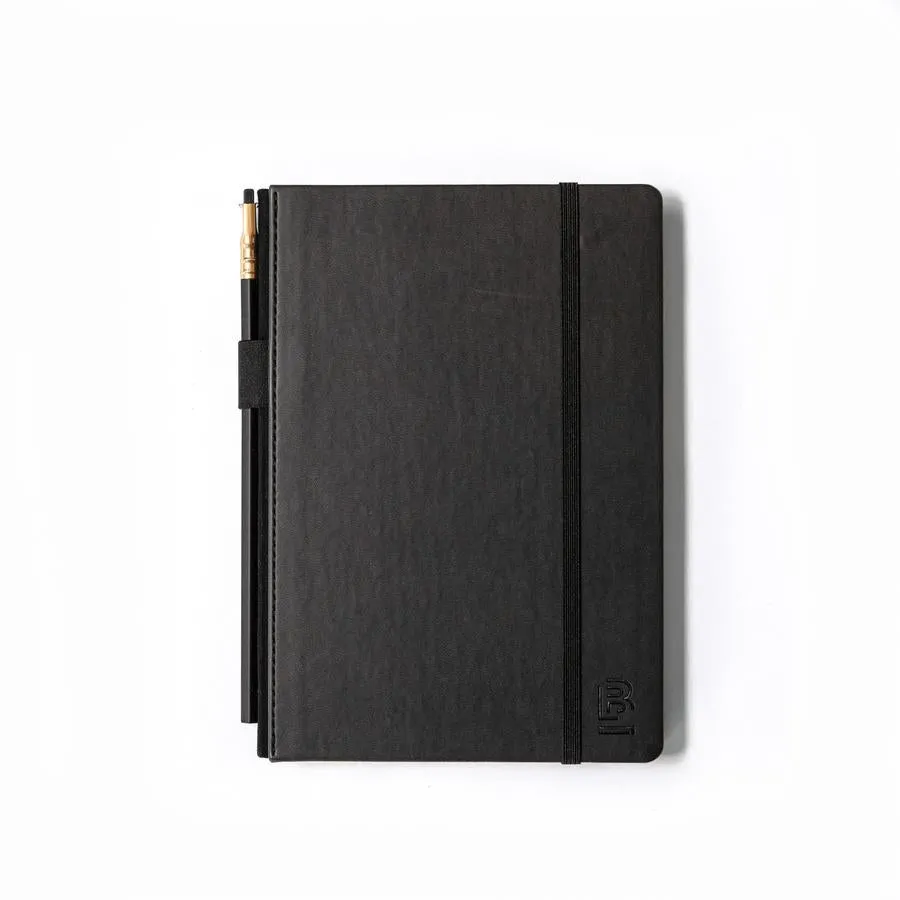 Blackwing Medium Slate Notebook - Black Cover - Plain
