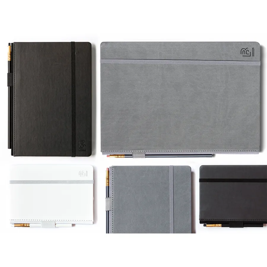 Blackwing Medium Slate Notebook - Black Cover - Plain