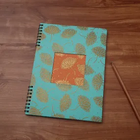 Blue - Handmade Classic Spiral Window Notebook (Large)