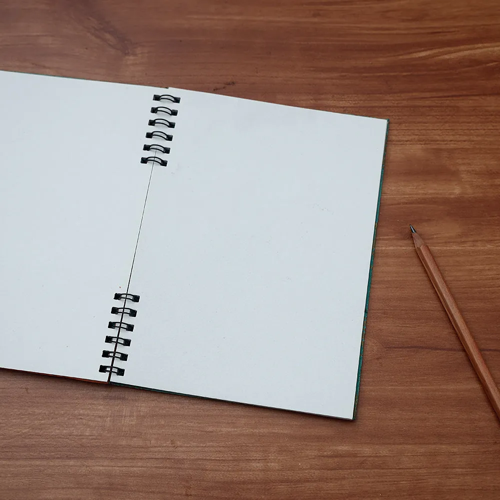 Blue - Sukriti Handmade Classic Spiral Window Notebook (Medium)