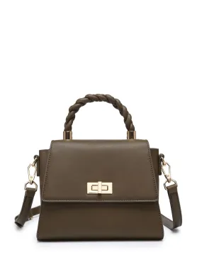 Braided Top Handle Crossbody Bag