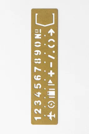 Brass Template Bookmark Number