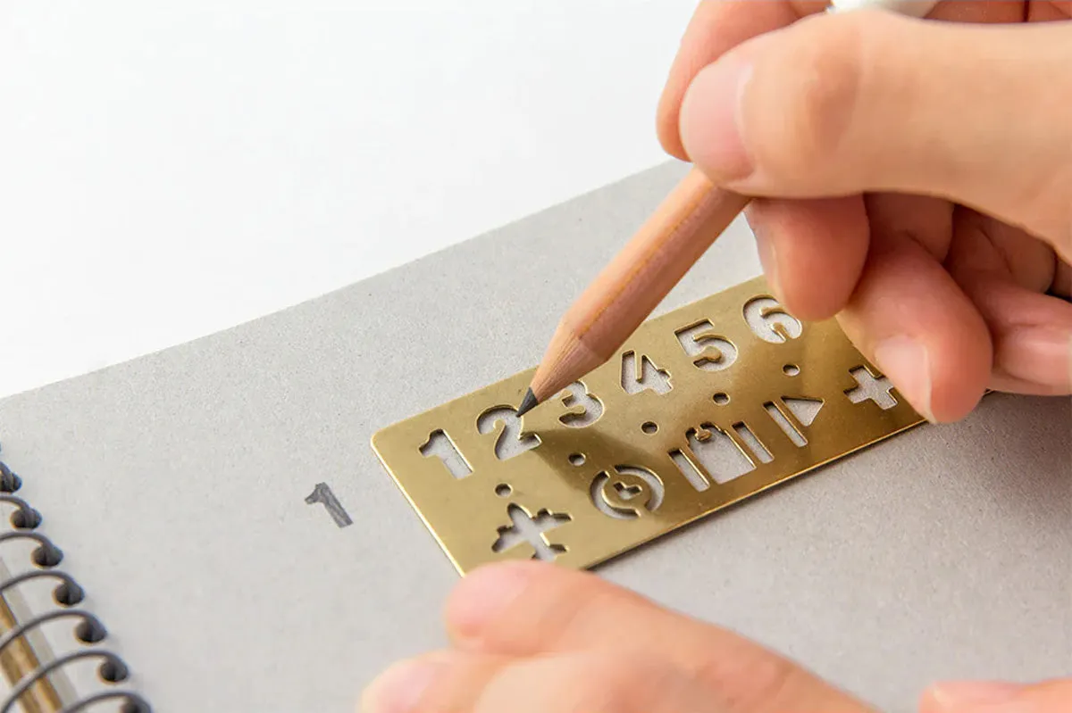 Brass Template Bookmark Number