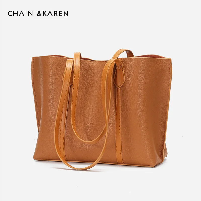 Brown Leather Tote Handbags for Women L2042