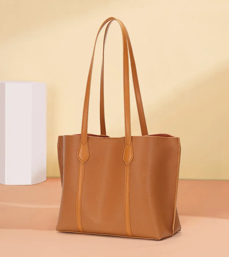 Brown Leather Tote Handbags for Women L2042