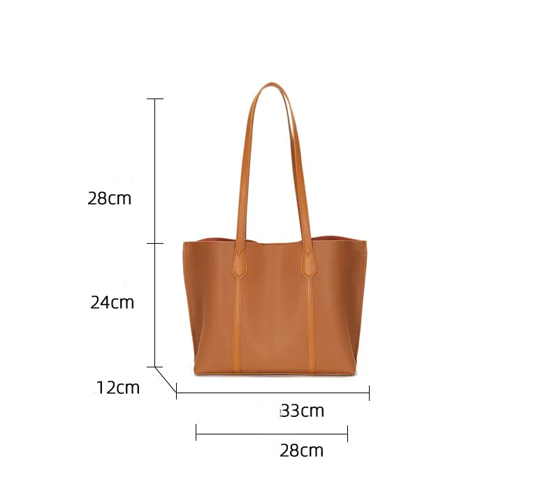 Brown Leather Tote Handbags for Women L2042