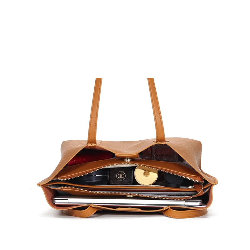 Brown Leather Tote Handbags for Women L2042