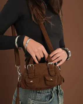 Brown Mini Corduroy Bag