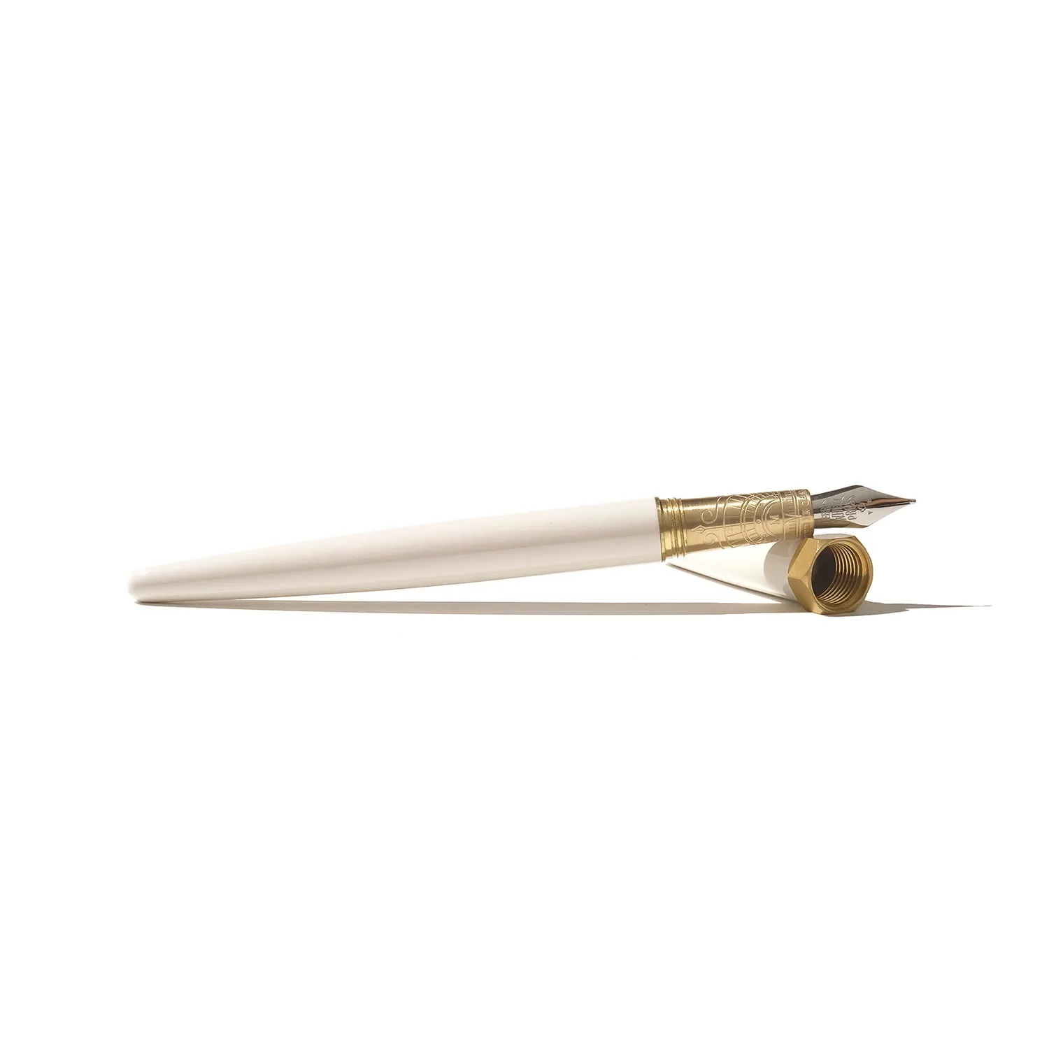 Brush Fountain Pen - Crème Glacée White (Fine)
