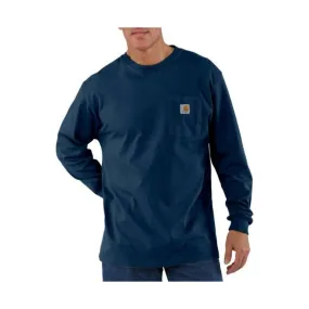 Carhartt Men's Long Sleeve Workwear Pocket T-Shirt - Navy