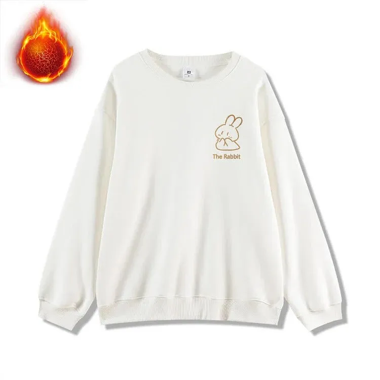 Cartoon Rabbit Carrot Girlfriend Boyfriend Couple Print Sweatshirt
