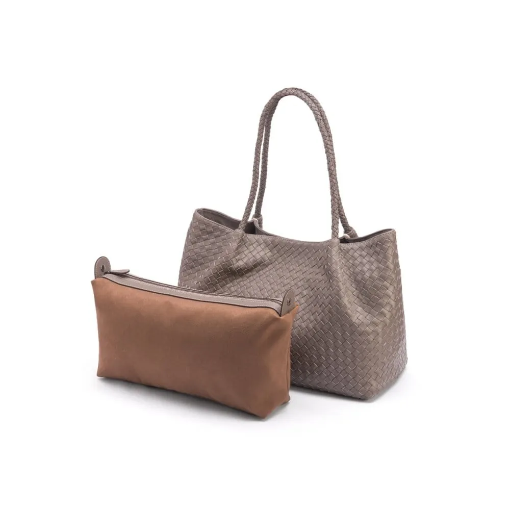 Cassidy Woven Slouchy Bag - Taupe
