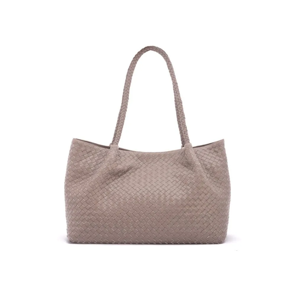 Cassidy Woven Slouchy Bag - Taupe